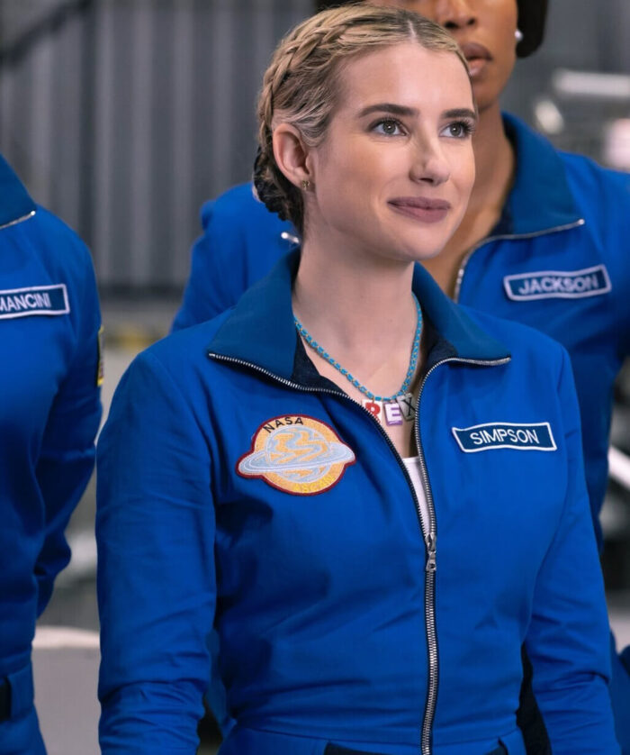 Emma Roberts Blue Jacket