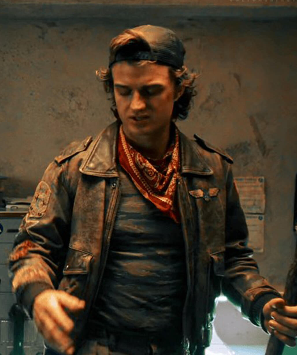 Steve Harrington Stranger Things S05 Brown Leather Jacket
