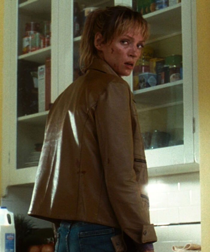 Uma Thurman Brown Jacket