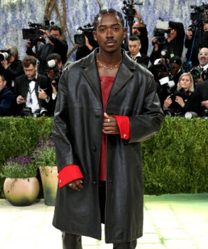 Damson Idris Leather Coat