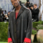 Damson Idris Leather Coat