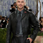 Nicholas Hoult Leather Blazer