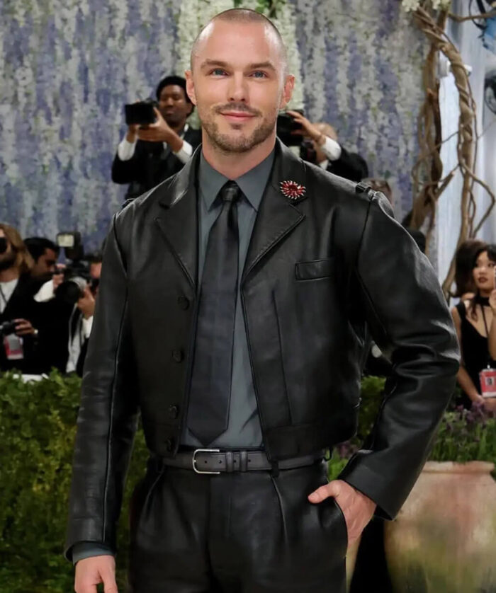 Nicholas Hoult Leather Blazer