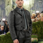 Nicholas Hoult Leather Blazer