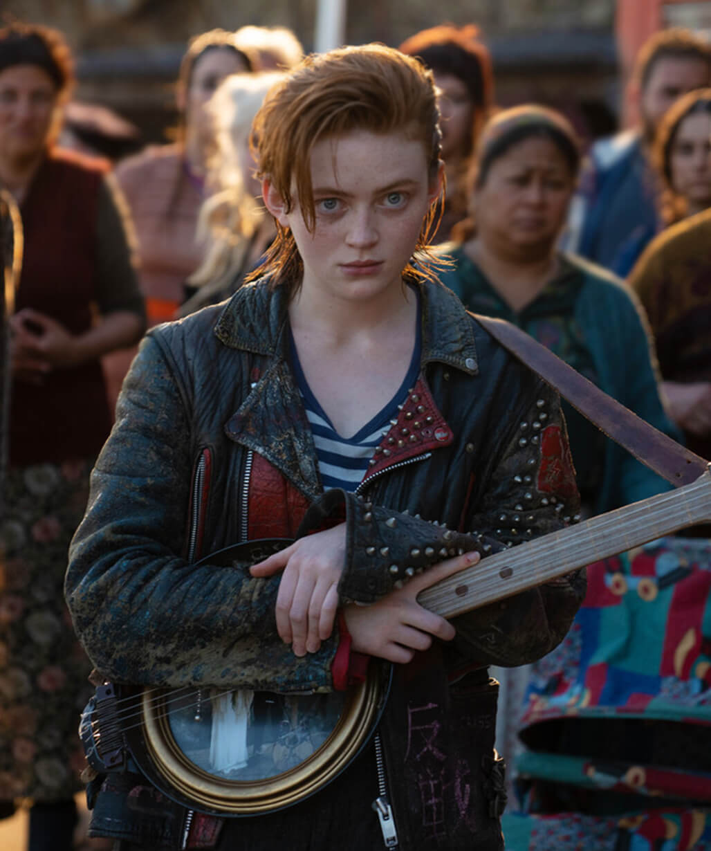 O’Dessa 2025 Sadie Sink Black Leather Jacket