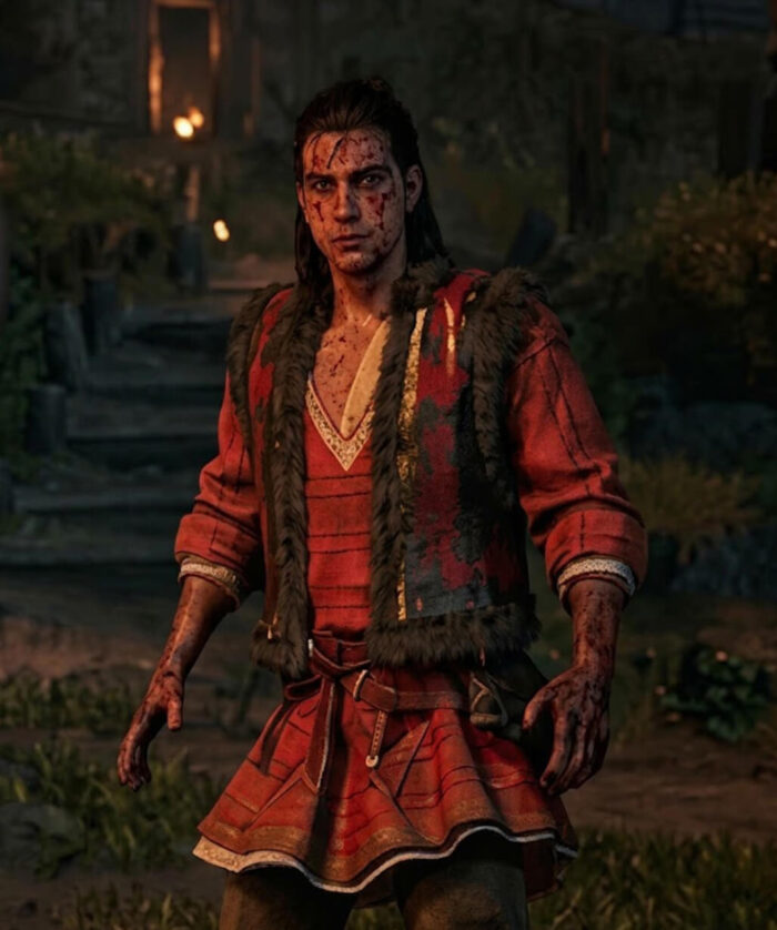 the-blood-of-dawnwalker-coen-red-vest Coen Leather Vest
